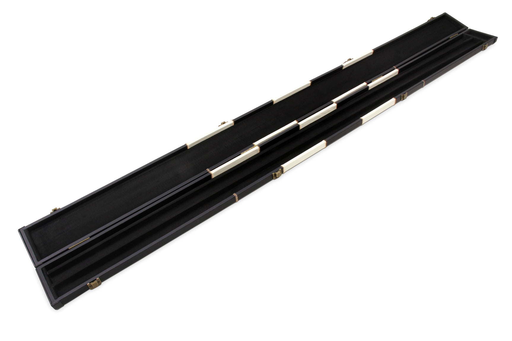 Deluxe 1 Piece WIDE CHEQUERED Snooker Pool Cue Case with Plastic Ends - Holds 3 Cues