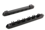 2pc BLACK Colour 6 Way Plastic Clip Wall Mounted Cue Rack - holds 6 cues