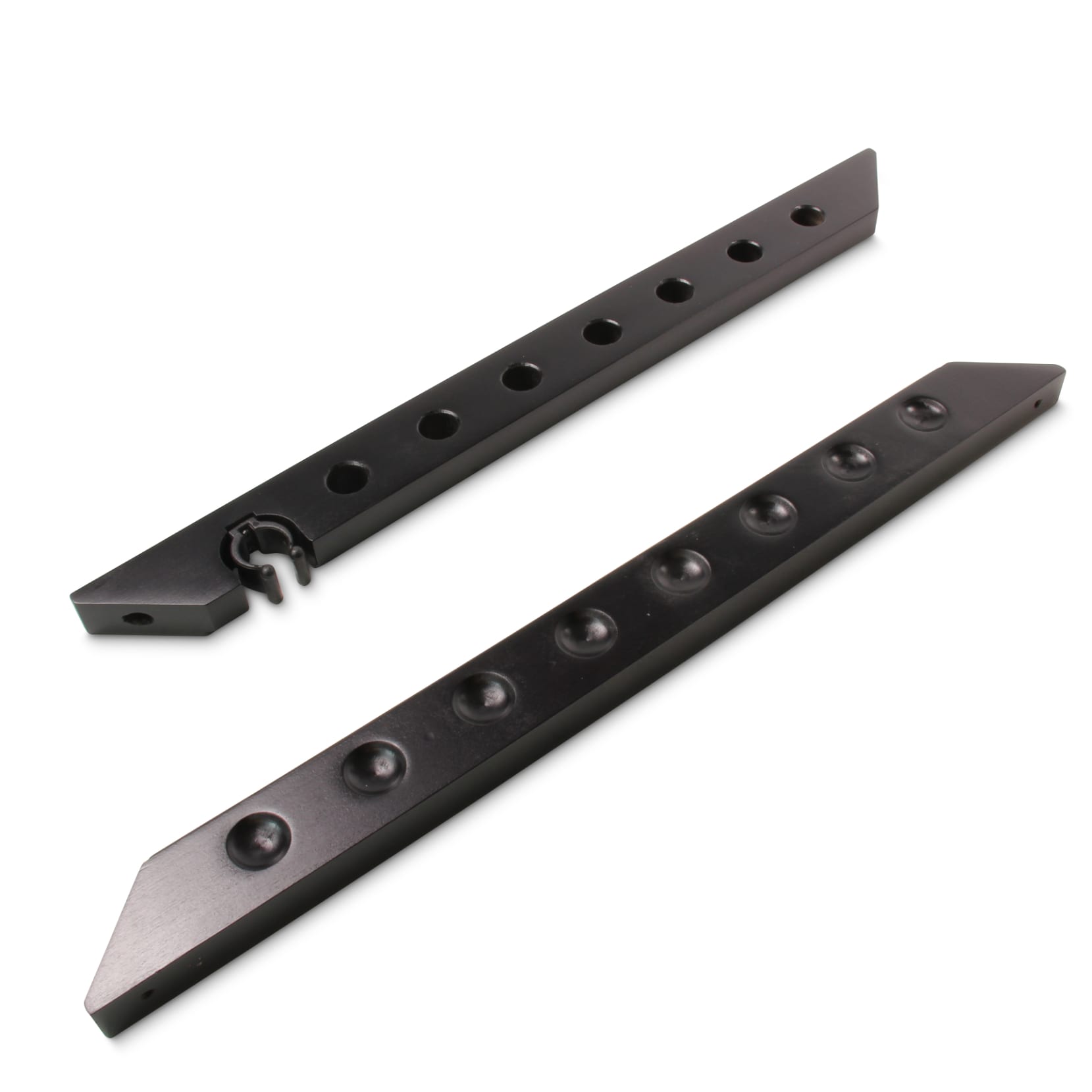 Black STRAIGHT 7 + 1 8 Way Wall Mounted Cue Rack