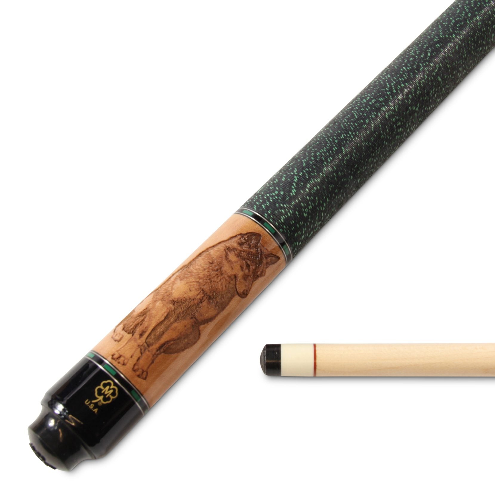 McDermott GREAT WOLF Hand Crafted G-Series American Pool Cue 13mm tip –G338