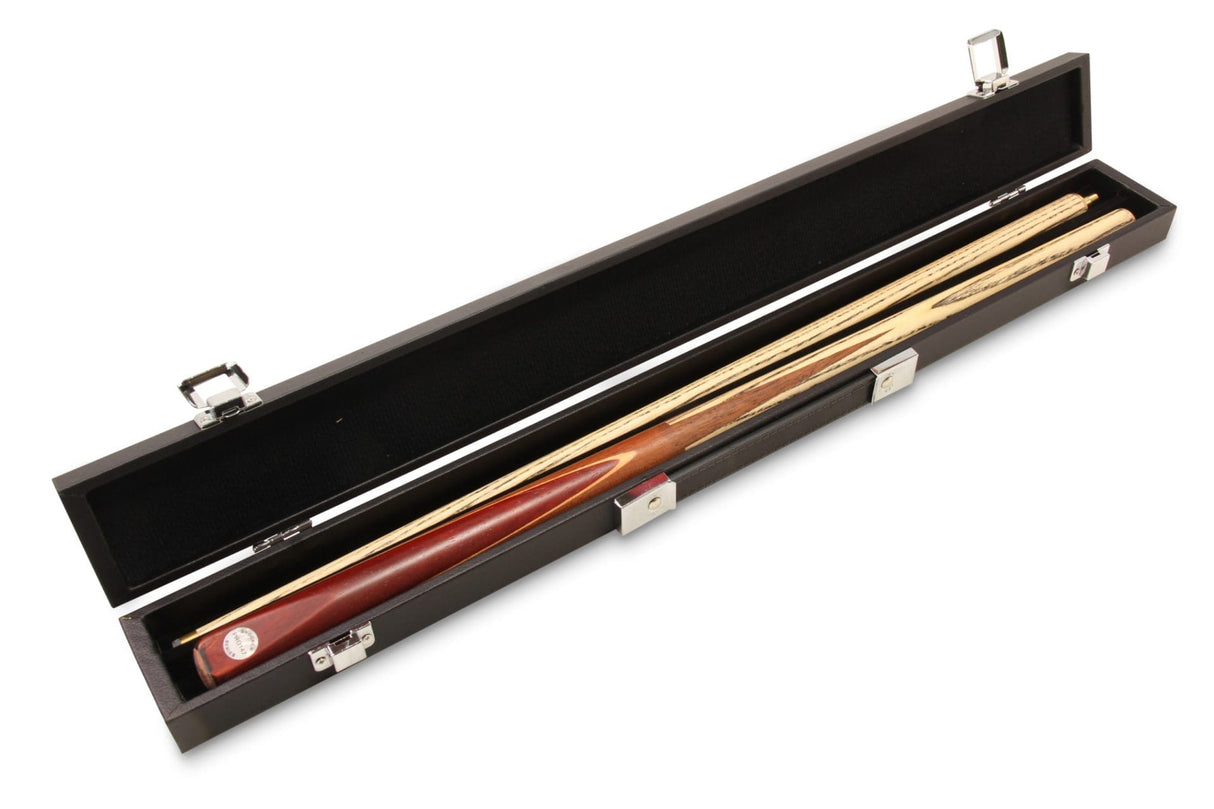 PRO147 JUNIOR CHAMPION 42 Inch Traditional 2pc Kids Pool Snooker Cue Matching Ash Grain 9.5mm tip with 42 Inch BLACK HARD Case - SE13