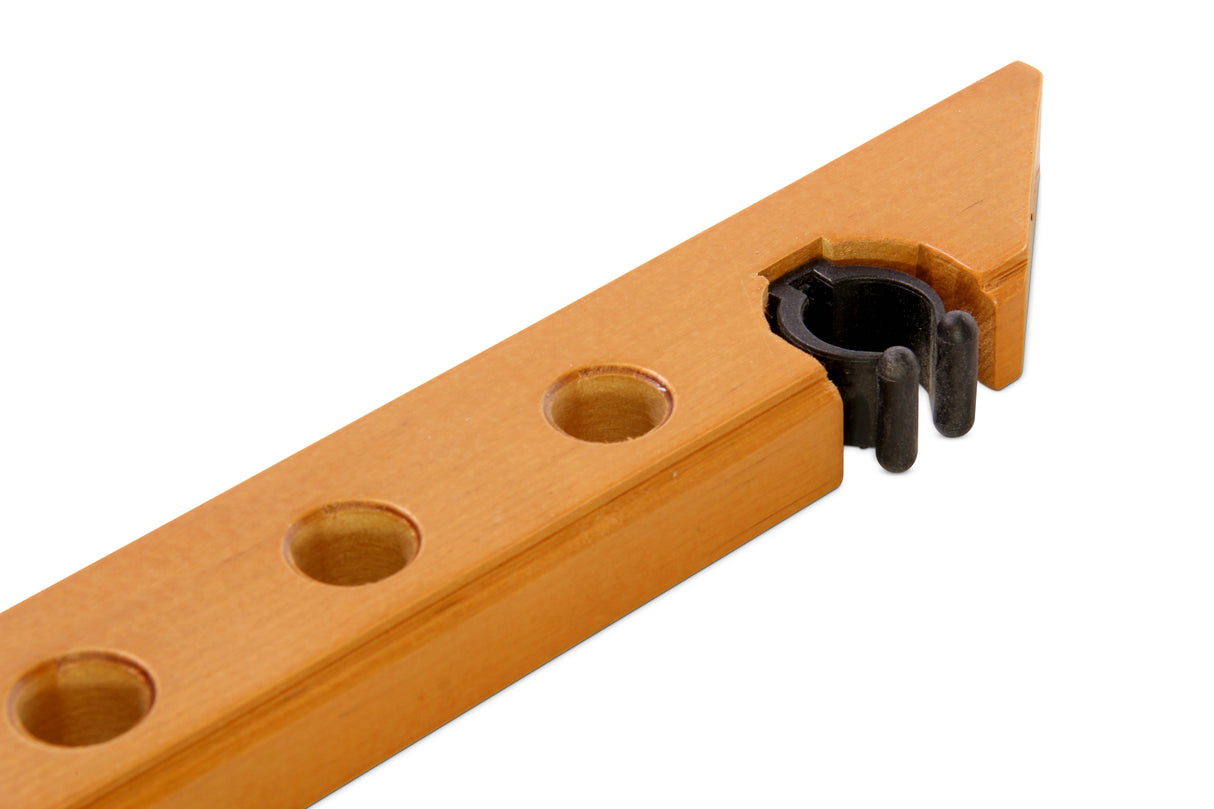 Wall Mounted 3 Hole and 1 Clip Snooker Pool Cue Rack - Holds 4 Cues