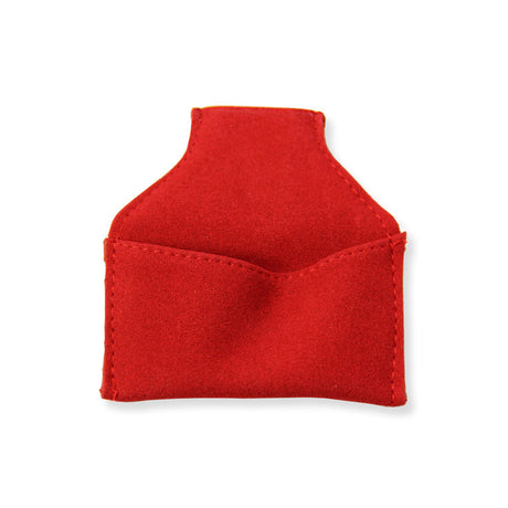 Imitation Suede RED Chalk Pouch With Belt Hook - For Snooker & Pool Players