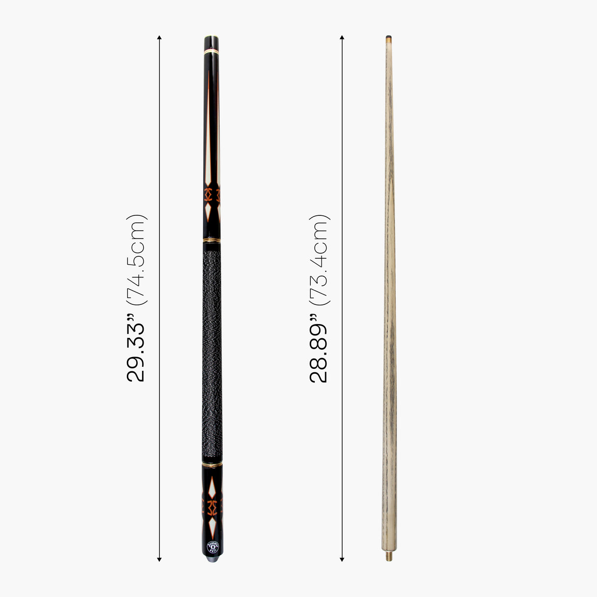 Jonny 8 Ball 'INCA' 9mm Tip, Adjustable 4 Piece Ash Pool Cue - shorten to 45"