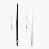 Jonny 8 Ball AQUA RISS 57 Inch 2 Piece Centre Joint English Pool Cue with 8.5mm Elk Master Tip