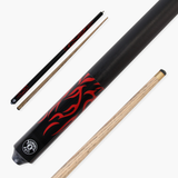 Jonny 8 Ball 57 Inch 2 Piece RISS Pool Cue 8.5mm Elk Master Tip - Interchangeable Shaft