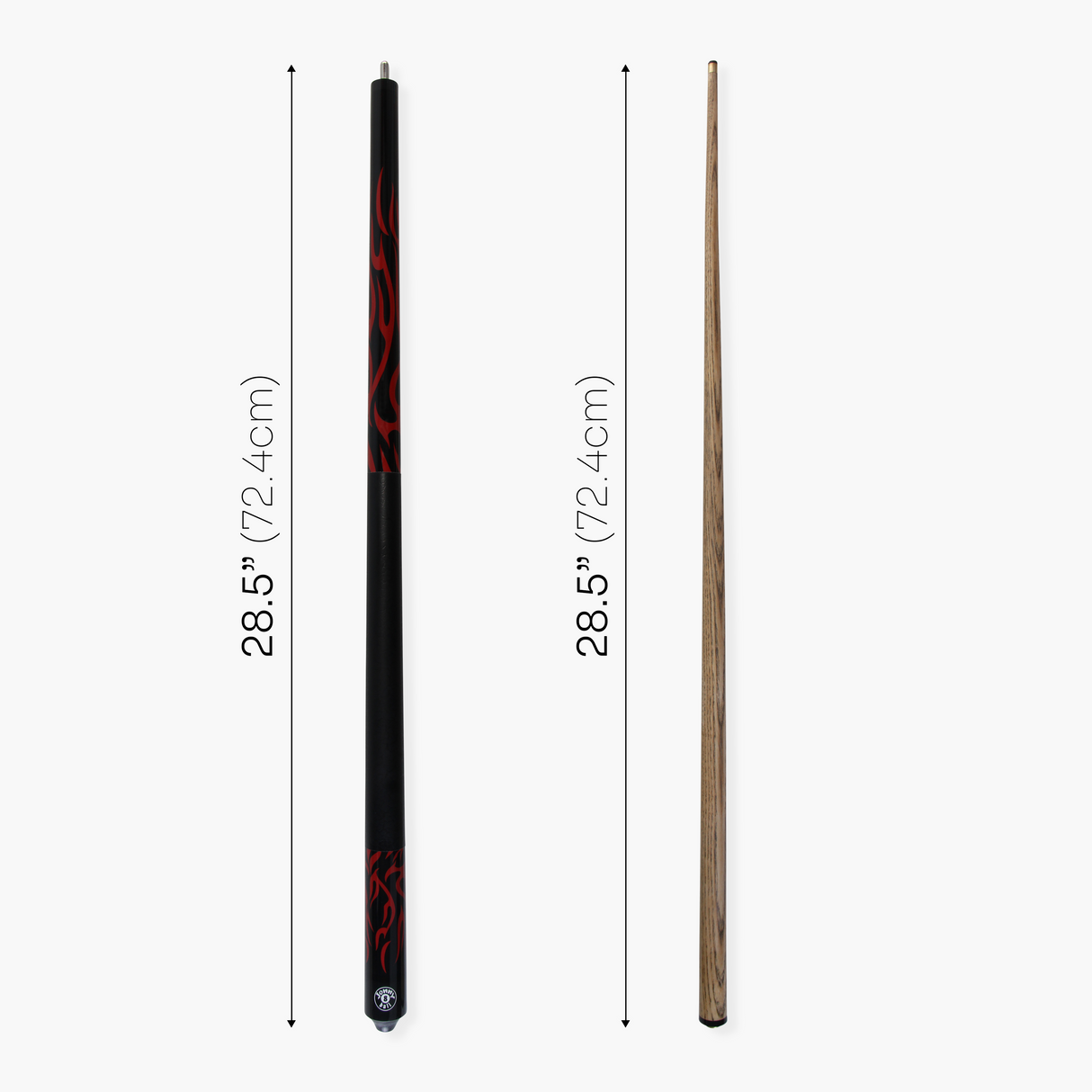 Jonny 8 Ball 57 Inch 2 Piece RISS Pool Cue 8.5mm Elk Master Tip - Interchangeable Shaft