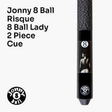 Jonny 8 Ball 57" Risque 8 BALL LADY 2pc Ash Snooker Pool Cue 9mm Tip 17oz - 20oz