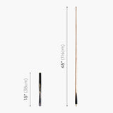 Baize Master Gold Series 58 Inch EMPEROR ¾ Jointed Snooker Pool Cue with 9.5mm Tip and 6 Inch Mini Butt