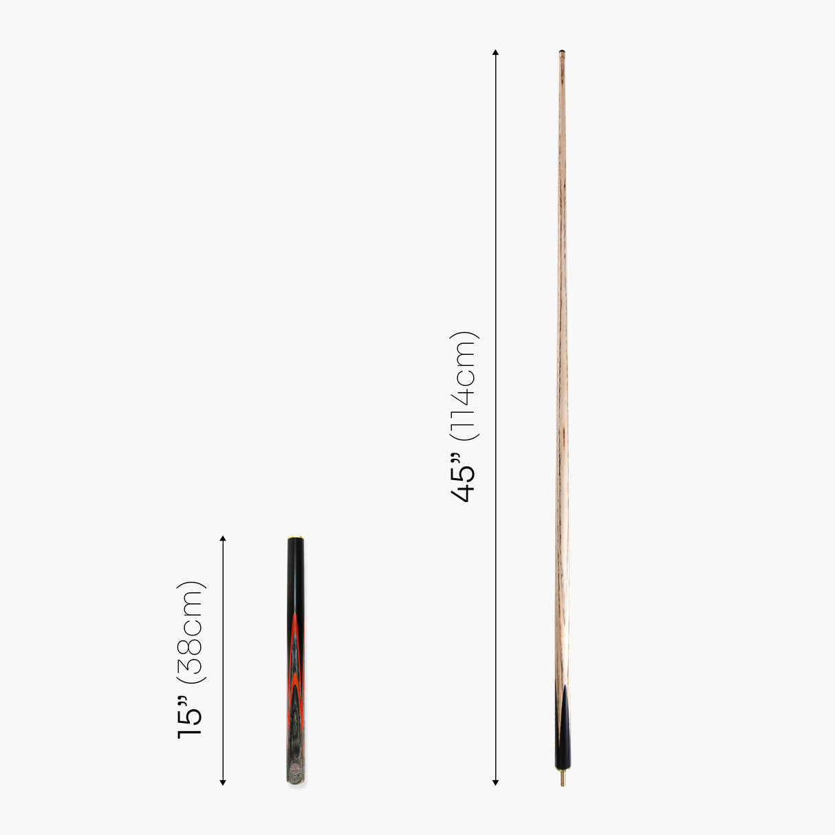 G14 Baize Master RED EMPEROR 57 Inch 3/4 English 8 Ball Pool Cue with 8.5mm Tip + Mini Butt Extension