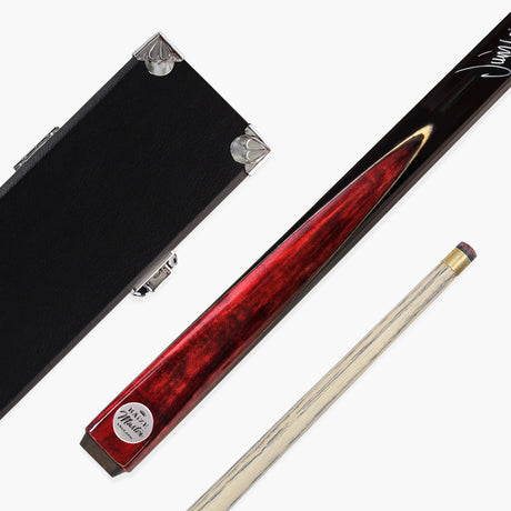 Baize Master Jimmy White Conquest 57 Inch Cue and Case Set 9.5mm Tip with Black Hard Case