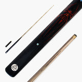 Baize Master Widow 57 Inch One Piece English Pool Cue 8.5mm Tip with Laser Engraved Shaft Technology and Hand-Fitted Baize Master Pro Tip – Mini Butt Included