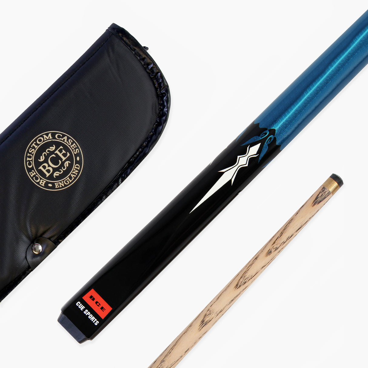 BCE Mark Selby SAPPHIRE 2 Piece Ash Pool Snooker Cue & Soft Case - JW3000