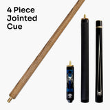 Jonny 8 Ball 57 Inch Adjustable 4 Piece Pool Cue 8mm Tip - Shorten to 45 Inch