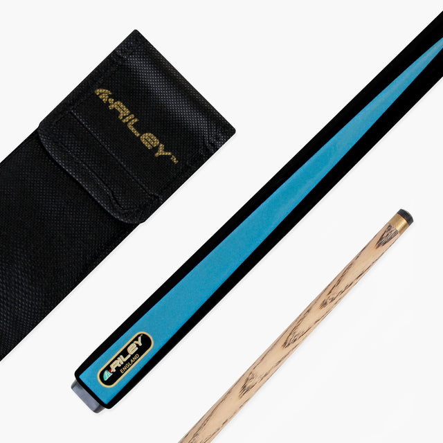 Riley Paul Hunter Striker 48 Inch 2 Piece Kids Snooker Pool Cue and Case Set 9.5mm Tip