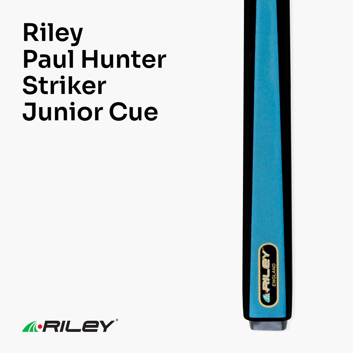 Riley Paul Hunter Striker 48 Inch 2 Piece Kids Snooker Pool Cue and Case Set 9.5mm Tip