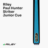 Riley Paul Hunter Striker 48 Inch 2 Piece Kids Snooker Pool Cue and Case Set 9.5mm Tip