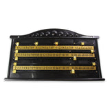 Black Plastic Economy 4 Player Snooker Scoreboard with Brass Coloured Plastic Markers