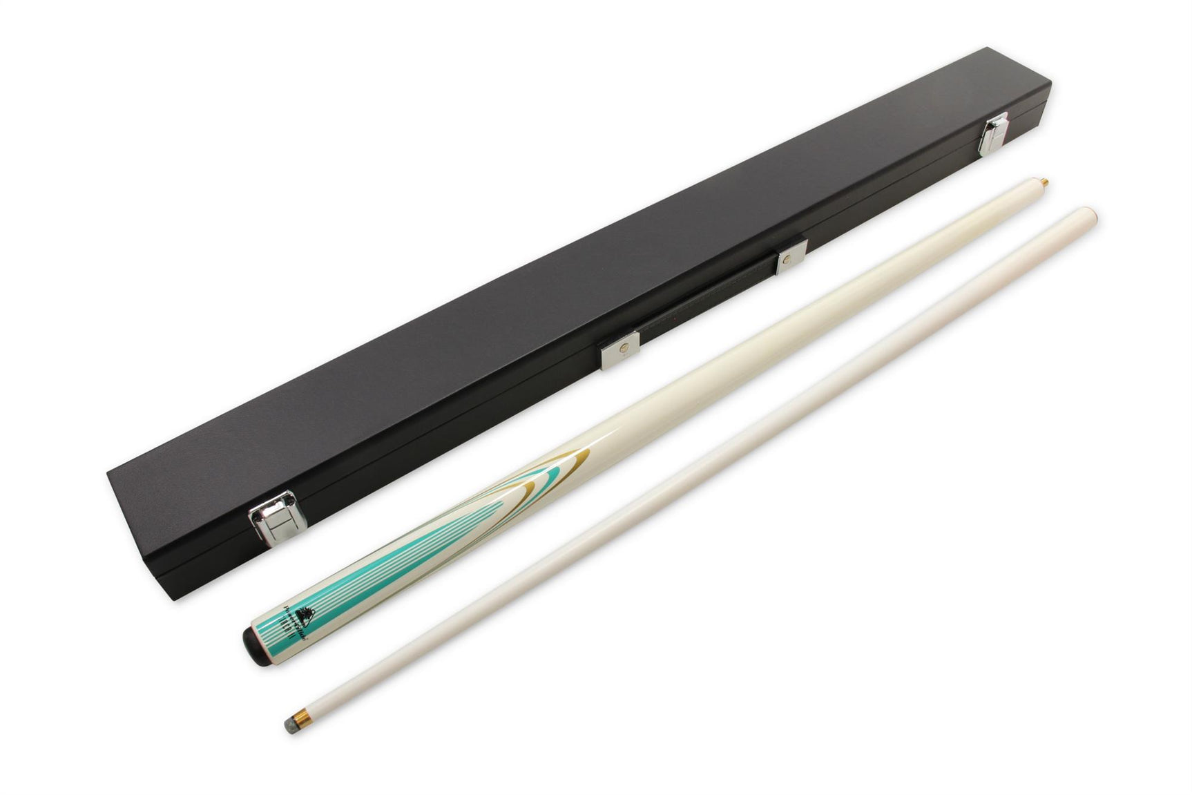 PowerGlide CIRCA II 2pc Jointed 57 Inch Snooker Cue with BLACK ATTACHE HARD CASE & MIDI CUE TOWEL