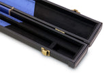 Deluxe 1 Piece 2 Slot CHEQUERED Cue Case with Plastic Ends and Chalk Compartment - Holds 2 Cues