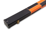 Deluxe 1 Piece 2 Slot CHEQUERED Cue Case with Plastic Ends and Chalk Compartment - Holds 2 Cues