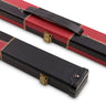 Deluxe 1 Piece 2 Slot CHEQUERED Cue Case with Plastic Ends and Chalk Compartment - Holds 2 Cues