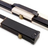 Deluxe 1 Piece 2 Slot CHEQUERED Cue Case with Plastic Ends and Chalk Compartment - Holds 2 Cues