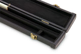 Deluxe 1 Piece 2 Slot CHEQUERED Cue Case with Plastic Ends and Chalk Compartment - Holds 2 Cues