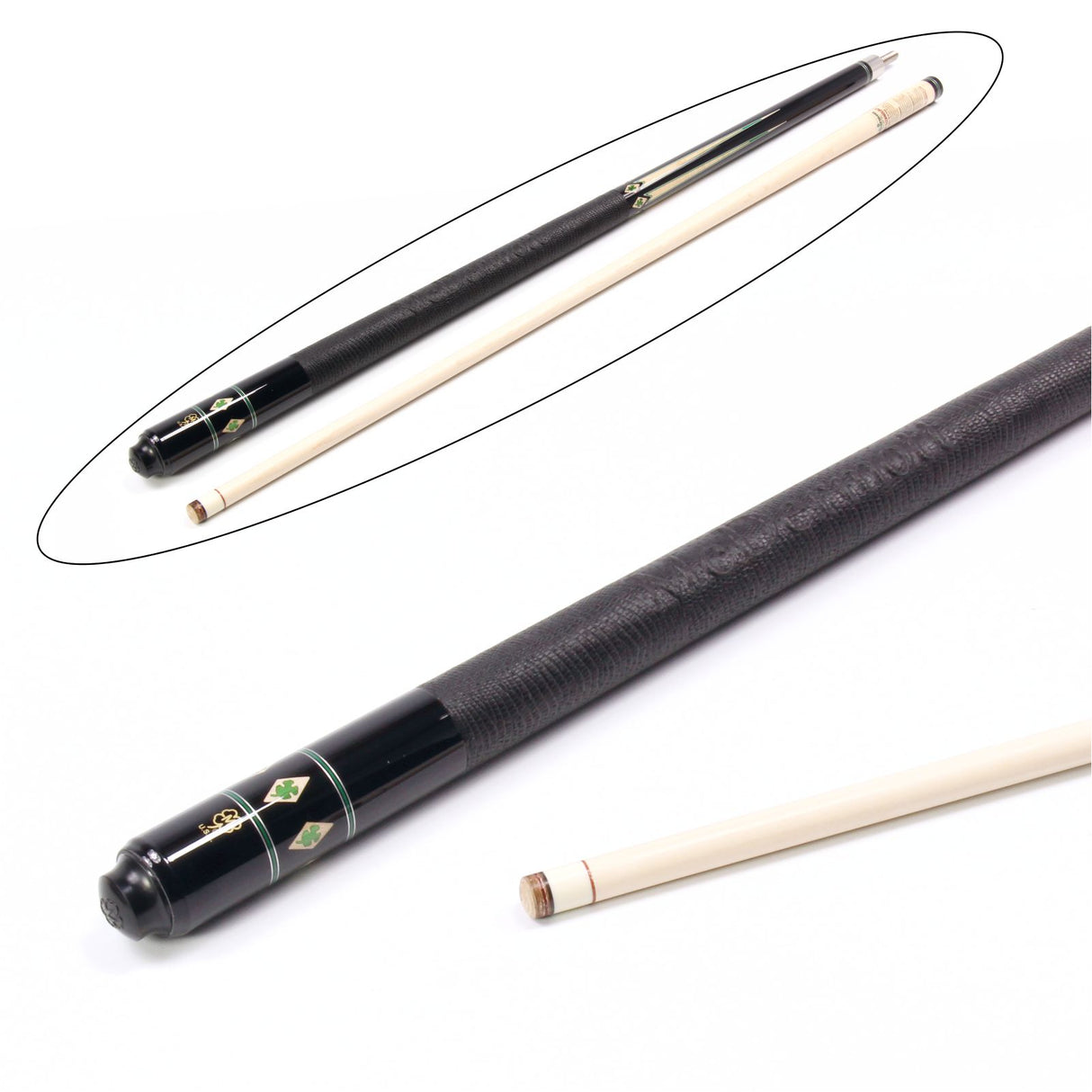 McDermott 12 Clover PRESTIGE Leather Grip American Pool Cue 13mm tip - G603