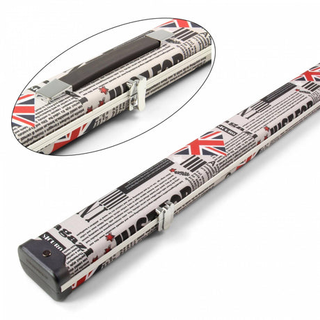 1 Piece UNION JACK LIGHT Professional Aluminium Snooker Cue Case – Holds 2 Cue - Tomahawk