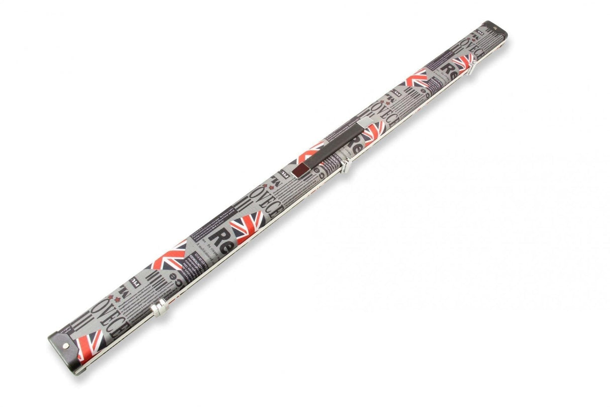 Tomahawk UNION JACK Pro-Aluminium 3/4 Jointed Pool Snooker Cue Case - DARK GREY