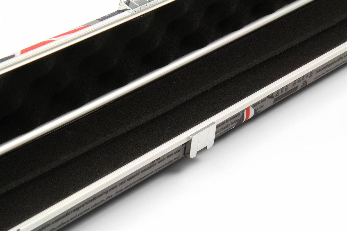 Tomahawk UNION JACK Pro-Aluminium 3/4 Jointed Pool Snooker Cue Case - DARK GREY