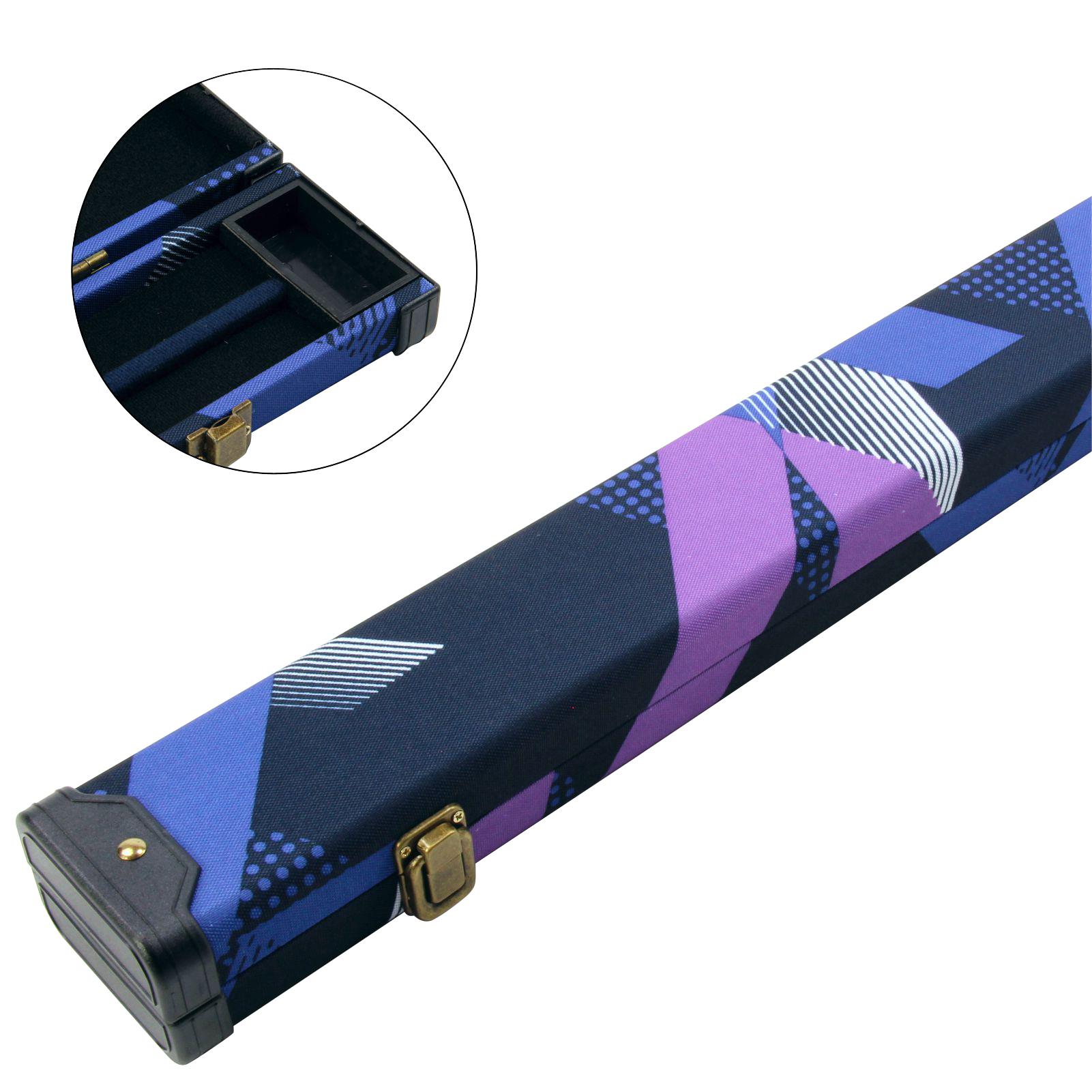 Tomahawk ABS ¾ 80s Blue and Black Deluxe Snooker Cue Case – Tough Plastic End