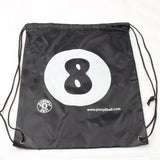 Attractive Black Jonny 8 Ball Drawstring Kit Bag - Cool 8 Ball Pool Design